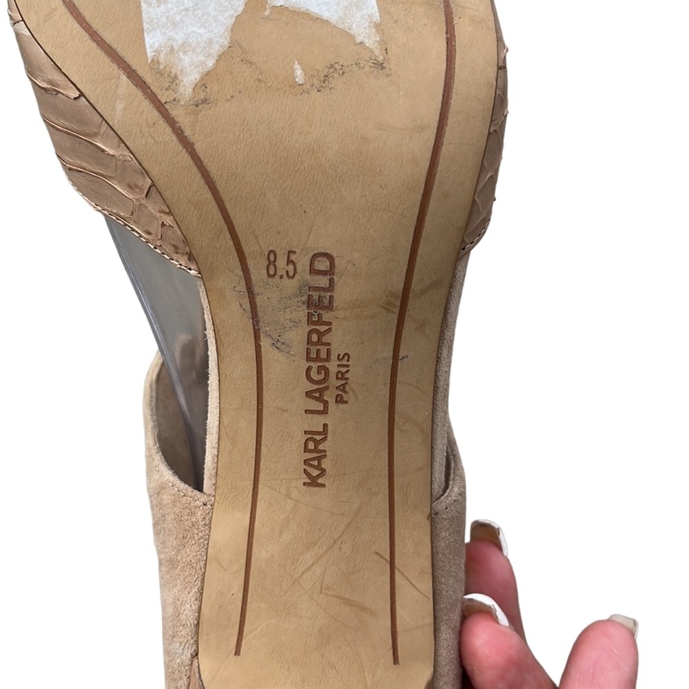 Karl Lagerfeld Addily Lace Up Pump - Natural - Pumps - Picture 10 of 12